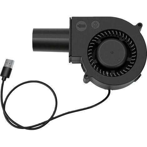 Souffleur USB Portable 4000 tr/min – Ventilateur Centrifuge 65 CFM – Faible Bruit 35 dBA – Pour Camping, BBQ, Réchaud à Bois & Activités de Plein Air – Alimentation USB (1/5)