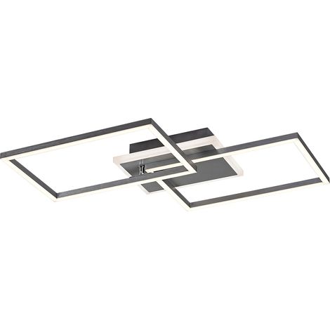 Plafonnier LED 40W alu brossé argent Rabalux Athelstan (1/5)