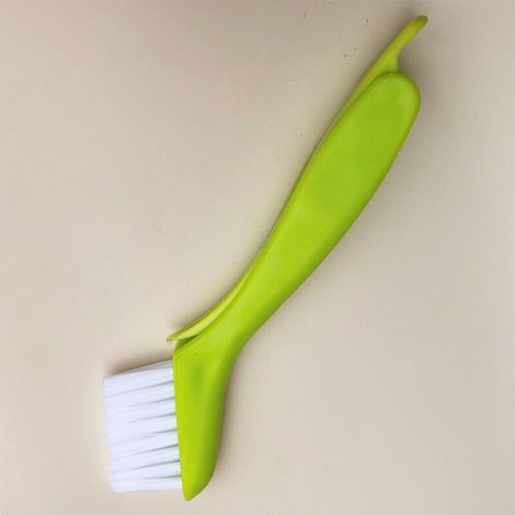 Brosse pliante en plastique vert, peigne à ailettes de climatiseur, brosse à ailettes, brosse de dépoussiérage de condenseur, kit d'outils de nettoyage (deux pièces) (1/4)