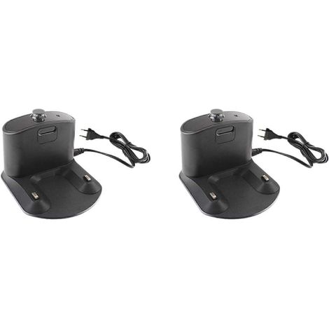 Lot de 2 bases de chargement pour aspirateur robot iRobot Roomba séries 500/600/700/800/900 accessoires inclus : station de charge avec prise européenne. (1/5)