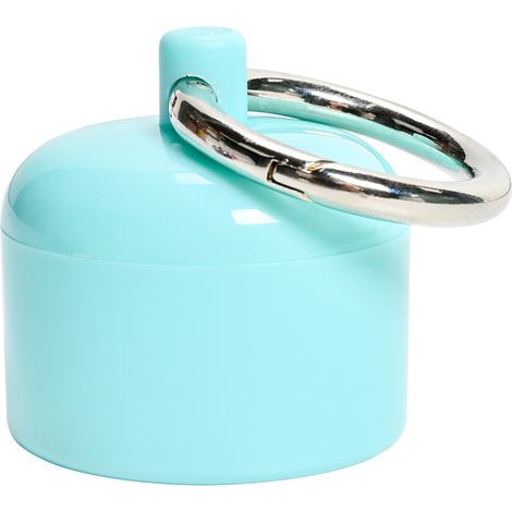 Boîte à bijoux portable avec porte-clés, bleue, mini organisateur de voyage pour bagues et boucles d'oreilles, bleue (1/4)