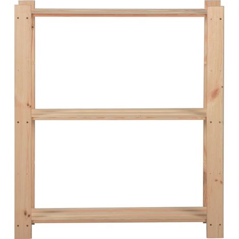 Étagère de stockage 3 niveaux 80x28,5x90 cm Bois de pin massif