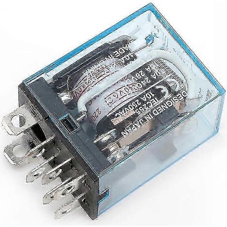 10-A-DPDT-Leistungsrelais, 220-V-Wechselstromspule mit integrierter LED-Anzeige (1/5)