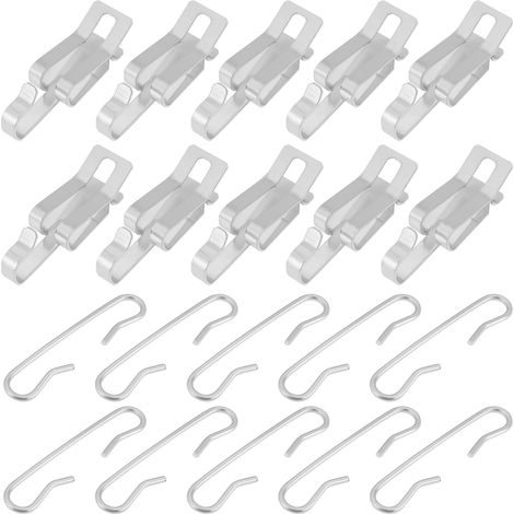 Lot de 90 clips de toit pour suspendre des lumières extérieures, 44 x 13 x 12,6 mm, 47 x 10 mm (1/5)