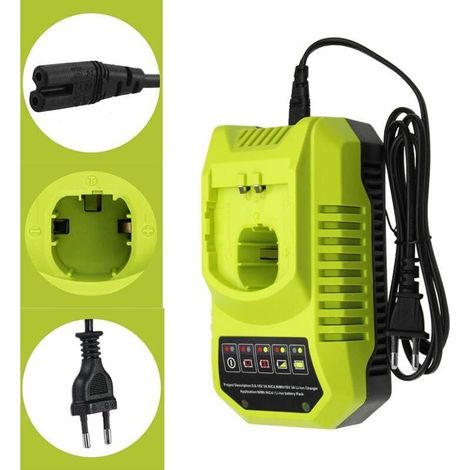 BCL14181H Ersatz-Akkuladegerät für Ryobi 18V 9,6V 12V 14,4V 18V Ni-Cd Ni-MH und Li-Ion Akkus (für einen Akku + P100 P102 P103 P105 P107 P108) (1/5)