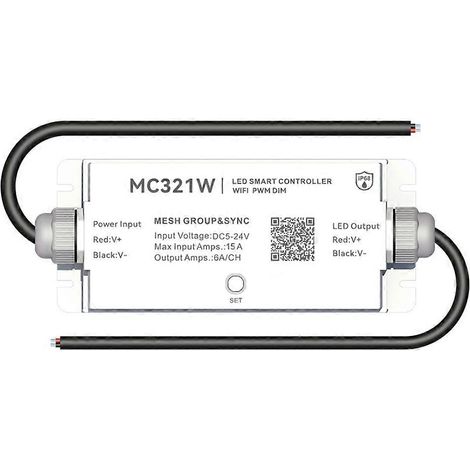 Contrôleur LED étanche ZIGBEE MESH MC321Z pour bande LED DC5-24V monochrome Tuya WiFi Zone Sync Music Dimmer-JBMEDIA (1/4)