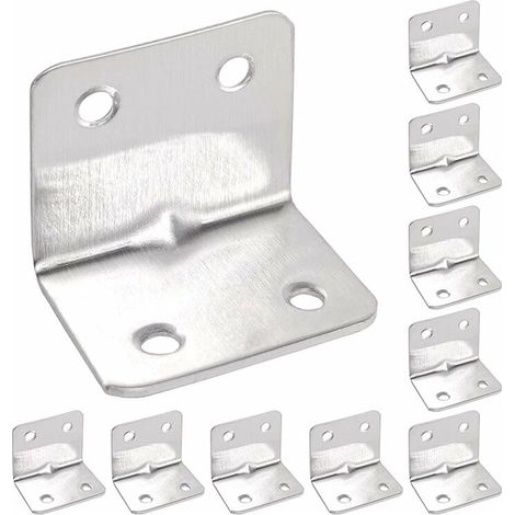 Équerre d'assemblage,10 Pièces Equerres de Fixation Équerre 90 Degrés Angle Droit Coin Support, L en Forme de Meubles Fixation Corner Brace Joint Coin Connecteur (1/5)