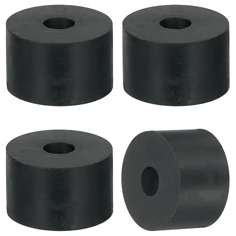 4 x Rubber Washers 40 mm OD x 12 mm ID x 25 mm Thick Plastic Spacer Flat Anti-Vibration Round for Domestic Industrial Machines (1/5)