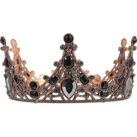 Vintage-Brautkrone mit Strasssteinen, Haarschmuck für Damen – 13 x 6 cm (1/4)