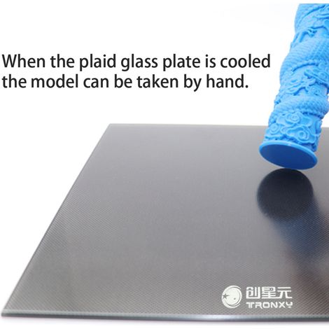 Plateau d'impression Tronxy en verre cristal de silicium et carbone, surface de construction 220 x 220 mm pour imprimante 3D.