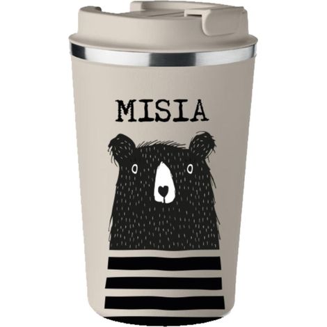 Tazza termica premium con stampa TEDDY BEAR per caffè o tè 350 ml KT073 (1/5)