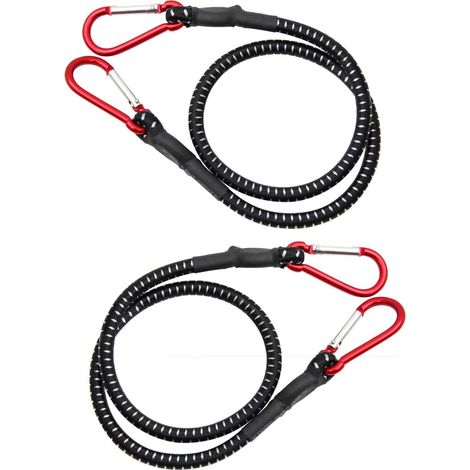 Bungee-lina med karbinhake, 100 cm x 10 mm, lot de 2 (1/5)