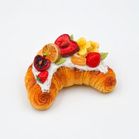 aimant frigo croissant fruité résine BTB-D196, décoratif réaliste (1/5)