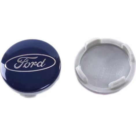 Lot de 4 Cache-Moyeux de Roue 54 mm pour Ford Focus Fiesta Mondeo Fusion Kuga, Emblème Central de Jante Bleu, 4 Pièces Bleu (1/2)