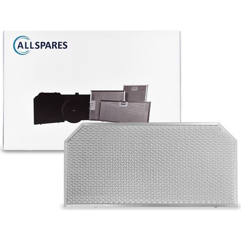 Filtro metálico AllSpares para campanas extractoras compatible con Bosch Siemens Neff 00285348/285348 (249x510x9mm) (1/3)