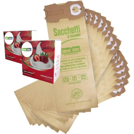 Sacchetti folletto vk 121 vk 122 vk 120 16pz granuli fragola compatibili