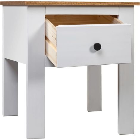Maison Exclusive - Nachttisch Weiß 46x40x57 cm Kiefernholz Panama