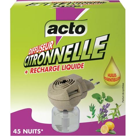 Diffuseur Citronnelle Acto Protection Anti-moustiques électrique - Acto (1/5)