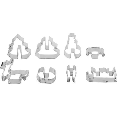 Emporte-Pièce Acier Inoxydable Noël 8 Pièces Pour Biscuits Pâtisserie Gâteau Décoration Fête (1/5)