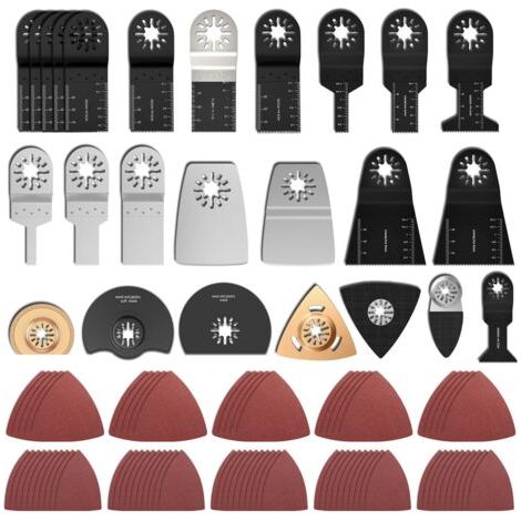 Lot de 100 lames multifonctions pour scie double précision – Acier à haute teneur en carbone – Pour métal, bois et plastique – Coupe nette rapide (1/5)
