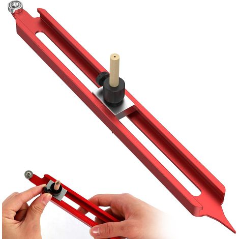 Outil de Traçage de Contour Précis pour Bois - Règle avec Porte-Crayon Réglable (1/5)