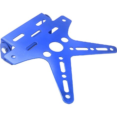Trywise Support de plaque d'immatriculation de moto pliable et réglable en angle, bleu (1/4)