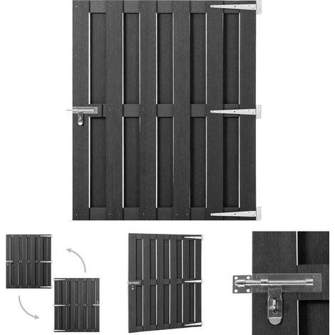 YOUTHUP Gartentor WPC 100x112 cm Grau (1/5)