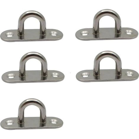 5 crochets garage, M5, M8, 5 mm, 6 mm, 8 mm, inox, pour bateau (1/5)