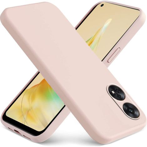 Set di custodie in silicone per Oppo Reno8 T, Silicone Lite, Rosa + Vetro (1/2)