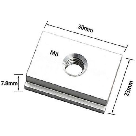 FENOPLASTICAÉcrou coulissant coulissant M8 t-track, écrou fendu en alliage pour outil de menuiserie, fixation à vis, 10 pièces (1/3)