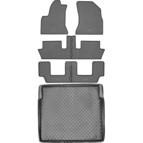 Juego de alfombrillas de goma para coche y maletero para Citroën C4 Grand Picasso (2006-2013). (1/5)