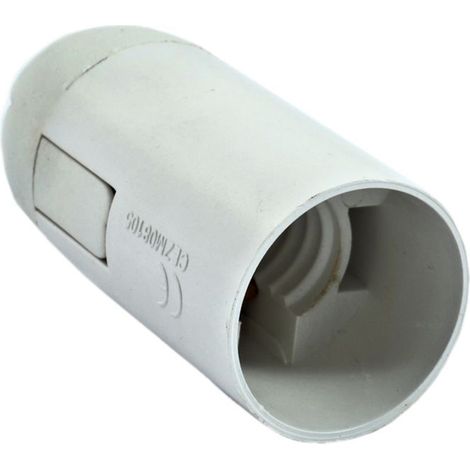 Porta lampada attacco E14 plastica bianca lampadina RH1131 (1/2)