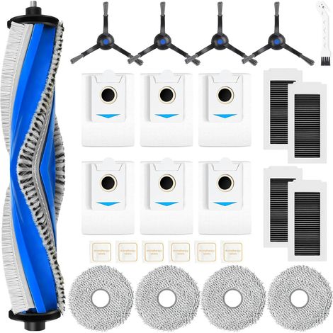 Pure 26 Stück Zubehörset für ECOVACS DEEBOT X5 Omni /X5 Pro, 6 Staubbeutel 4 Mopp Wischtücher 4 Seitenbürsten 4 Filter 1 Rollbürste 1 Reinigungsbürste, Ersatzteile Saugroboter Zubehör (1/5)
