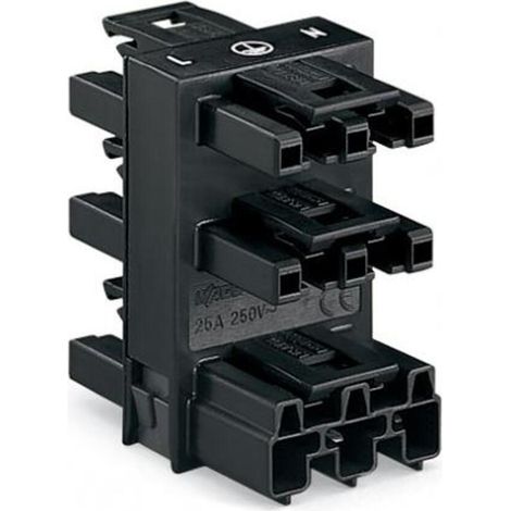 WAGO GmbH& Co. KG Verteiler 250V 25A 3p. schwarz 770-608 (1/4)