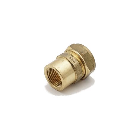 Premium Brass Compression Adaptor 22mm x 1/2" - Pack of 10 (1/3)