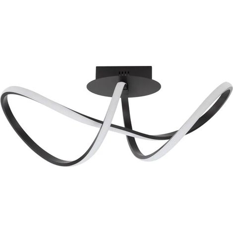 [NEUWERTIG] B-Ware Nova Luce Deckenleuchte Deckenlampe Led Amara Schwarz Warmweiß Aluminium 23 W