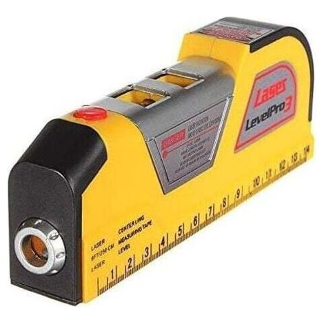 2.5m Laser Level, Horizontal Vertical Alignment/Tape Meter, Inclinometer, Measuring Alignment, Multipurpose Vertical Ruler (1/4)