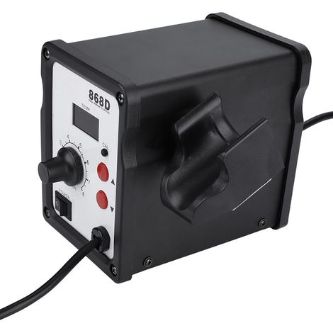 Station de retouche de pistolet à air chaud 868D 700W avec affichage numérique et 5 buses (prise UE 220V)