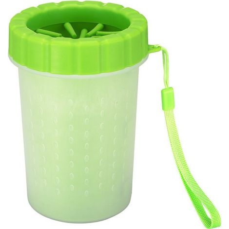 Tazza per la pulizia delle zampe del cane: pulitore per zampe portatile e igienico per cani di piccola e media taglia, in silicone ad asciugatura rapida. (1/4)
