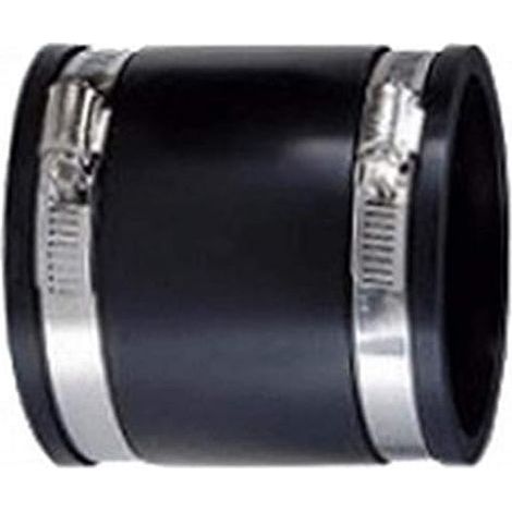 Joint flexible en élastomère, Diamètre intérieur 60 mm  diamètre extérieur 70 mm  hauteur 90 mm — extrêmement flexible  — Noir