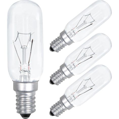 E14 40W Ampoule Pour Hotte Aspirante 230V 320lm T25 ampoule de ventilateur d'extraction SES lampe d'appareil blanc chaud 2700K variable - paquet de 4 [Classe énergétique F] (1/5)