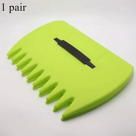 (Vert clair) 1 paire de râteaux de jardin en plastique résistant, pour ramasser les feuilles et nettoyer votre jardin. (1/5)