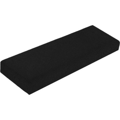 Housse De Banquette - Élastique Polyester - Pour Banquette De Salle À Manger 99 À 109 Cm De Long - Noir - 1 Pièce (1/5)