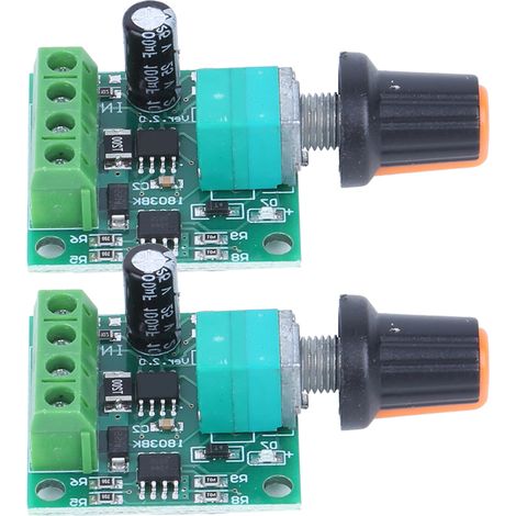 2 variateurs de vitesse pour moteur CC PWM 1,8 V/3 V/5 V/6 V/12 V 2 A, interrupteur de commande basse tension 1803BK (1/5)