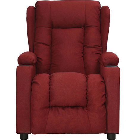 Maison Exclusive - Poltrona Reclinabile in Tessuto Rosso Vino (1/5)