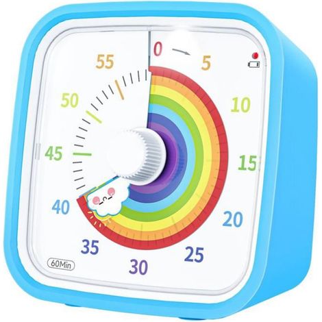 Réveil de Dessin Animé pour Enfants, Horloge Électronique Multifonctionnelle, Minuterie Visuelle pour Étudiant, Minuterie de (1/4)