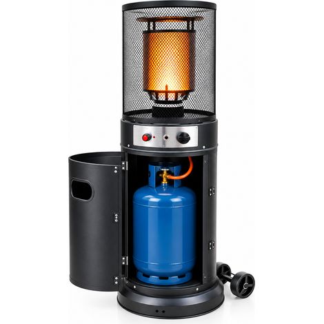 Stufa Patio Riscaldante da Esterno a Gas 13 kW con Ruote (1/5)