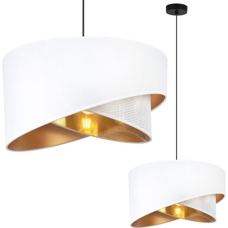 LAMPADA A SOSPENSIONE ASTI SLANT NERO 1 PIATTO BIANCO PARALUME ORO TS
