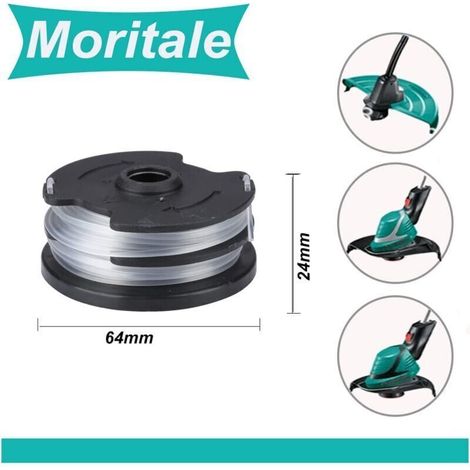 Bobine Fil Nylon pour Parkside LIDL Akku PRTA 20-Li C3 A1B2 PRT 550 A1 A3 PRT 300 A1 Pièces de Rechange Coupe Bordure (2 pièces) (1/3)