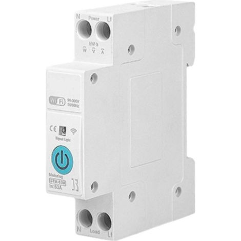 Compteur d'énergie intelligent TUYA WiFi 63A 1P+N kWh (1/5)